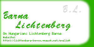 barna lichtenberg business card